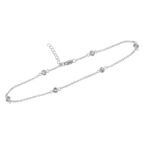 Silver By The Yard Anklet